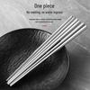 304 Stainless Steel Anti-slip Chopsticks - 10 Pairs