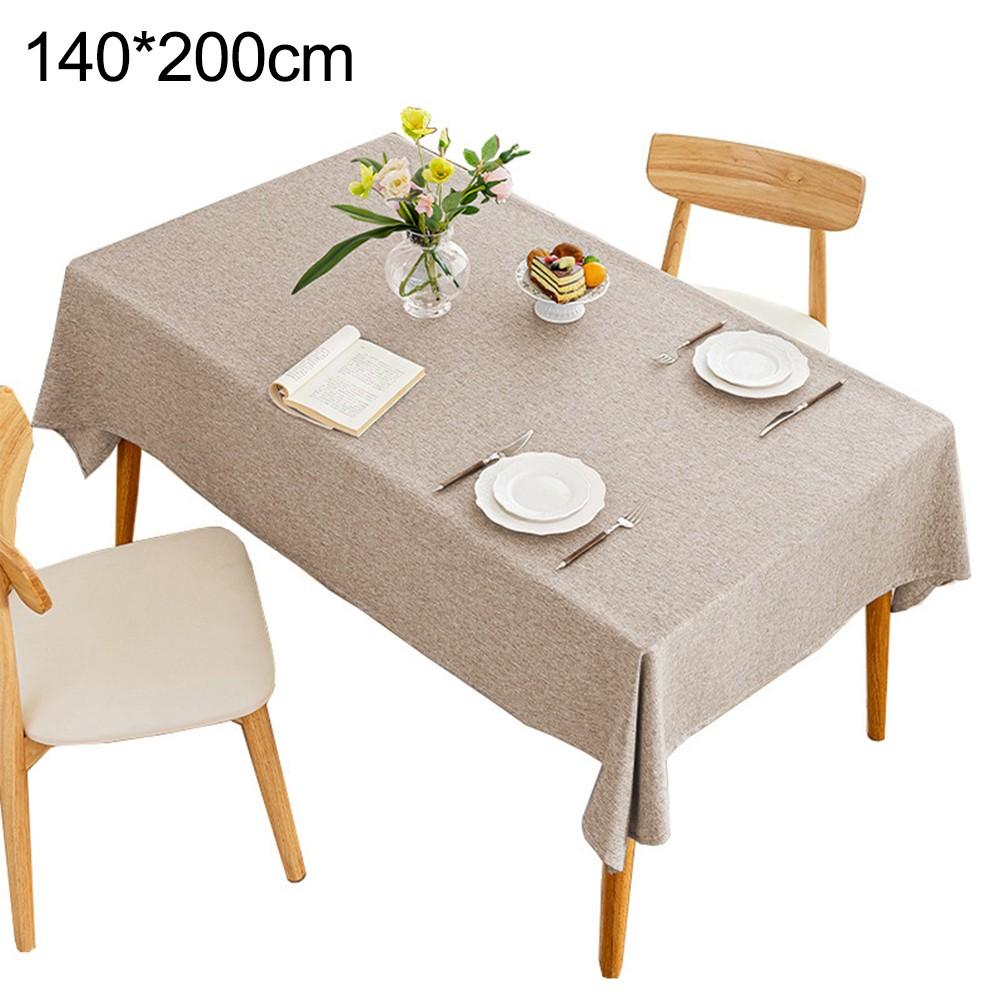 Elegant and Waterproof Tablecloth for Rectangular Tables Cotton Linen Design