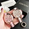 Top Luxusmarke Roségold Quarz Damenuhr Damenmodeuhr Damenarmbanduhren Damenuhr Relogio Feminino Masculino