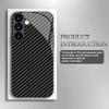 Black textured tempered glass phone case suitable for Samsung Galaxy S26 S25 S24 S23 S22 S20 FE/Ultra/Plus anti drop back cover