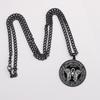 12 Guardian Angel Medal Wings Ankh Life Force Stainless Steel Pendant Necklace