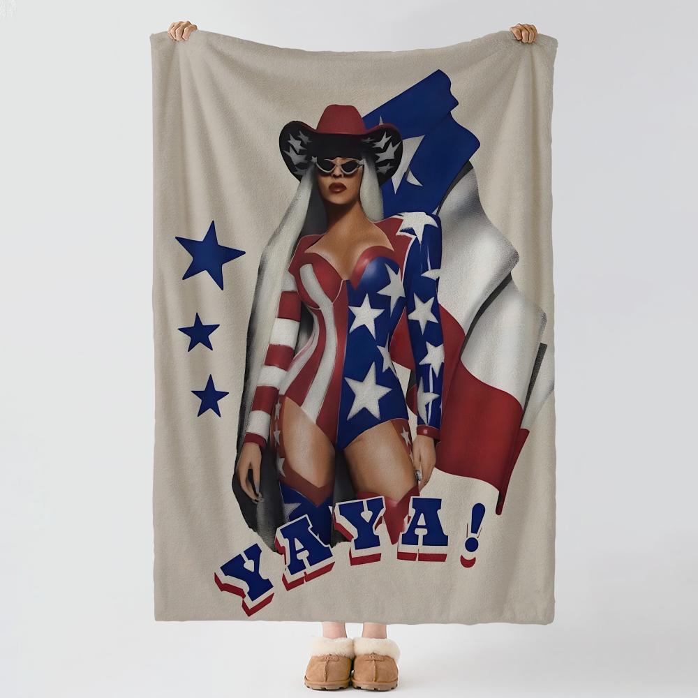 music B-Beyonce-E Throw Thick Comfort Flannel Quilt, Multi-scene Use Indoor Outdoor Daily Nap