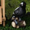 Resin Simulation Magpie Ornament Cute Animal Miniatures Figurine Bird Statue  Office