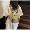 Canvas bag women's large-capacity new summer casual messenger bag multi-functional mountaineering bag backpack