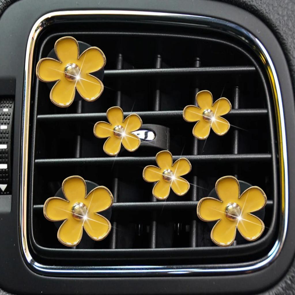 6pcs Car Decorations Flower Car Air Freshener Vent Clip Car Decor Car Accessories Interior Car Decorations for Women Girls