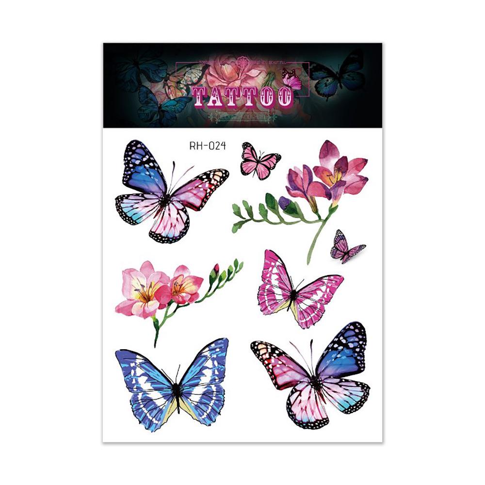 Waterproof 3D Colorful Butterfly Tattoo Sticker - High-End Fashion Tattoos