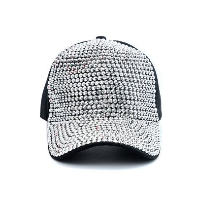 New Fashion Women Diamond Inlay Cap Spring Summer Hip Hop Kpop Dance Baseball Caps Simple Plain Party Street Hat