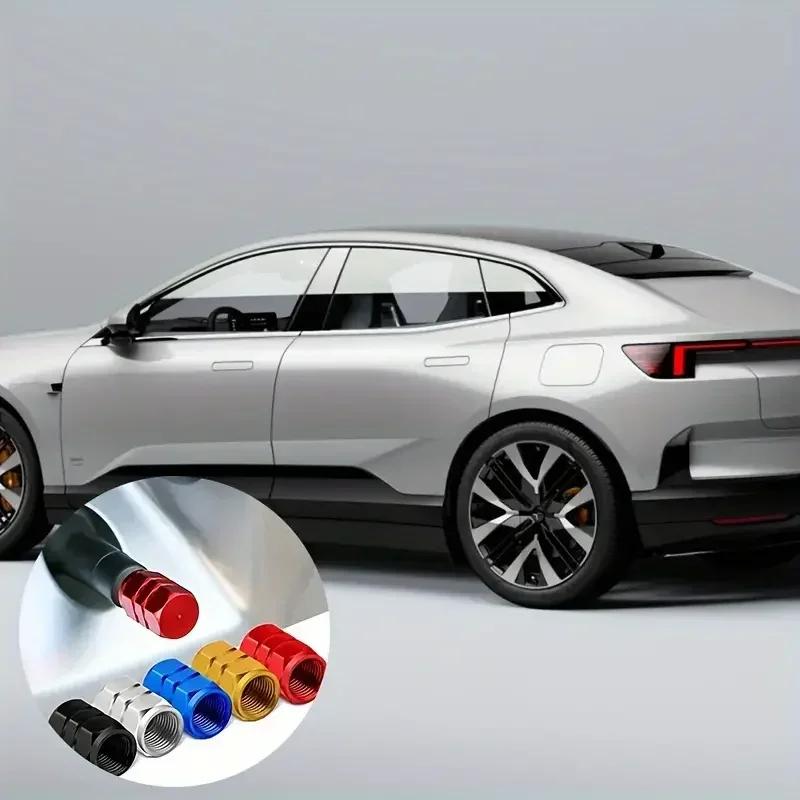 

4 шт., колпачки для клапанов колес из алюминиевого сплава, колпачки для ободков шин, чехлы для штока, пылезащитные, водонепроницаемые для автомобилей, мотоциклов, аксессуары чёрный