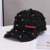 Beliebte Bart-Baseballkappe Hip-Hop Strass karierte Krempe Neue Baseballkappe Personalisierter Trendiger Hut