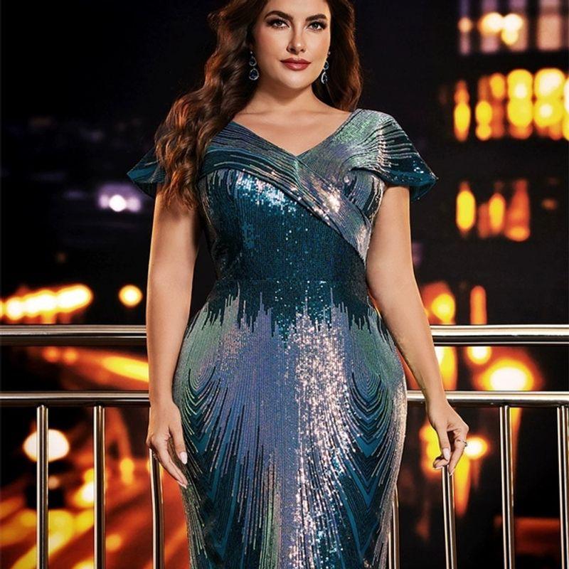 Plus Size Evening Gown Sexy Birthday Dress 4XL