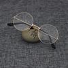 Round Frame Eyeglasses Simple Vintage Metal Frame Clear Lens Glasses Eyewear Oversized Circle Eye Glasses All Match for Students