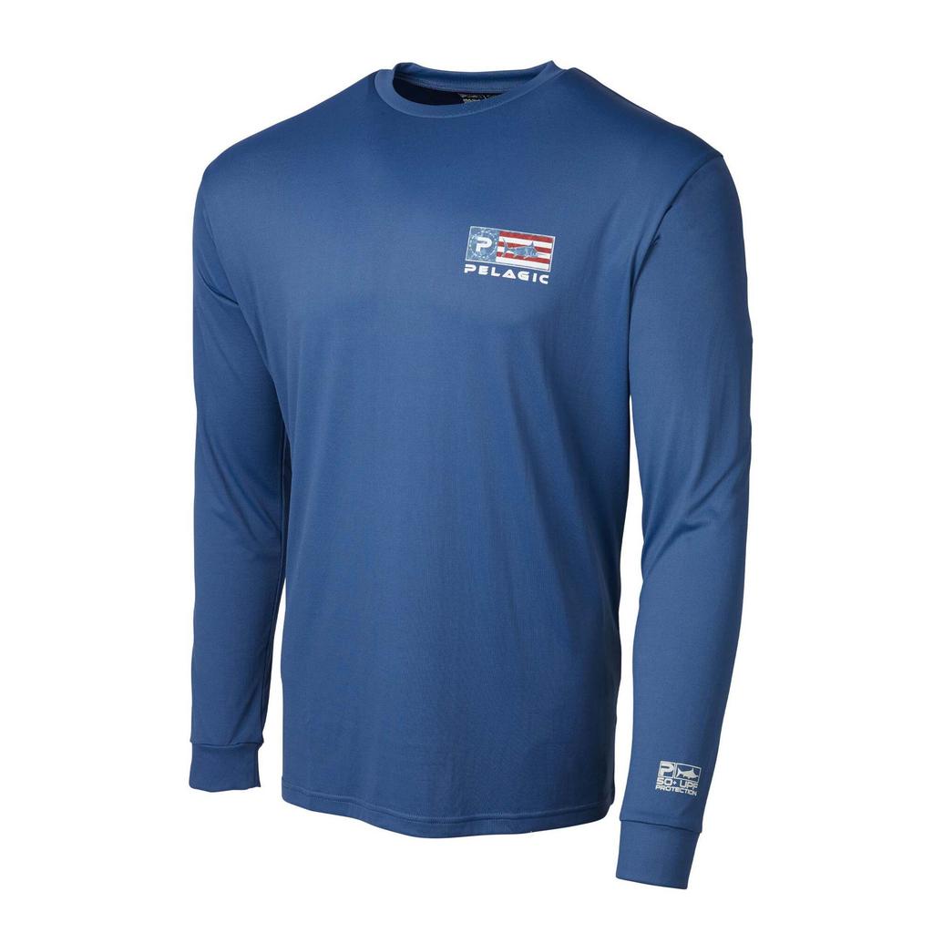 PELAGIC Long Sleeve Crew Neck Fishing Suit Sunscreen Ice Silk Feeling Luya Fishing Breathable Leisure Sports Fishing Suit