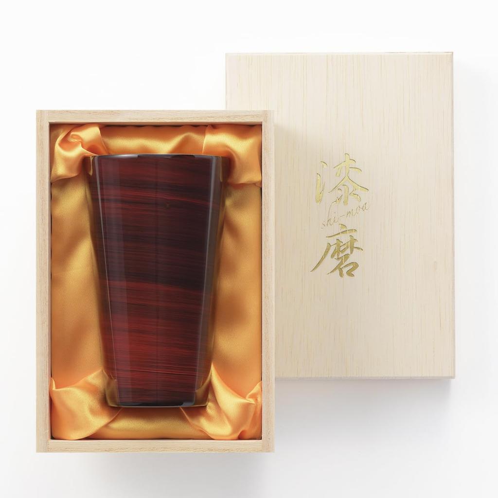 Tsubame Yamanaka Lacquer Straight Tumbler Akatsuki Lacquer X 300cc Eco Bag Made In Vietnam Lacquer Made In Japan J-kitchens-bag 7.5cm 12.5cm / /