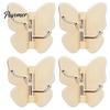 Polished Wood Adhesive Hook 4PCS Butterfly Rotating Hook, with 3 Swivel No Drill Peel And Stick Hooks Wall Space Saving for Bathroom Kitchen