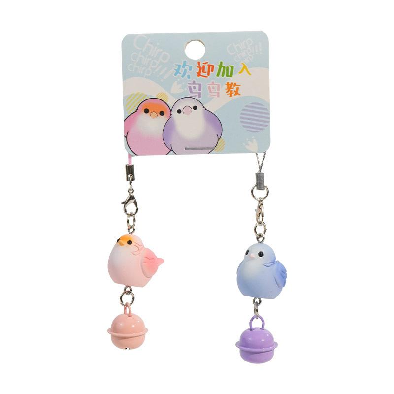 Original Bird Teaching Tweet Couple Pair Keychain Cute Exquisite Resin Doll Keychain Bag Pendant
