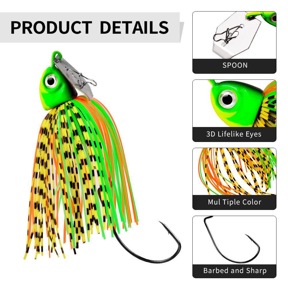 Spinner Bait Chatter Bait Weedless Isca de pesca Buzzbait Wobbler Isca para Bass Pike Walleye