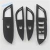 Black Brushed Auto Styling Door Armrest Window Lift Button Panel Cover Trim ABS Accessories For Mitsubishi Outlander 2014 -