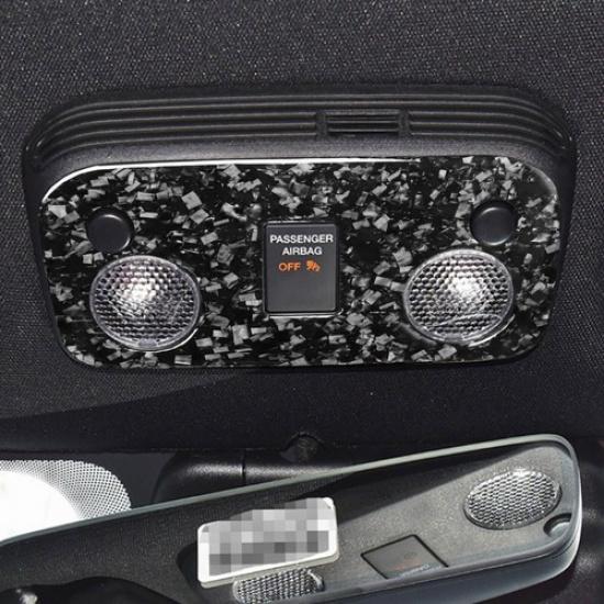Forged Carbon Fiber Car Reading Light Lamp Trim Cover For Ford Mustang 2015-