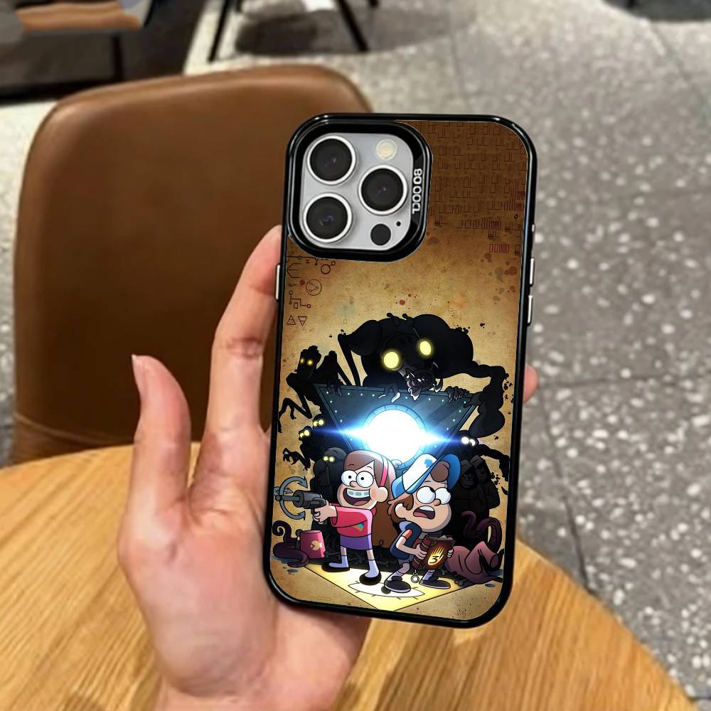 Bill Cipher G-Gravity F-Falls Phone Case For iPhone17,16,15,14,13,12,11 Plus,Pro Max Colored Silver Plated Inside Cover