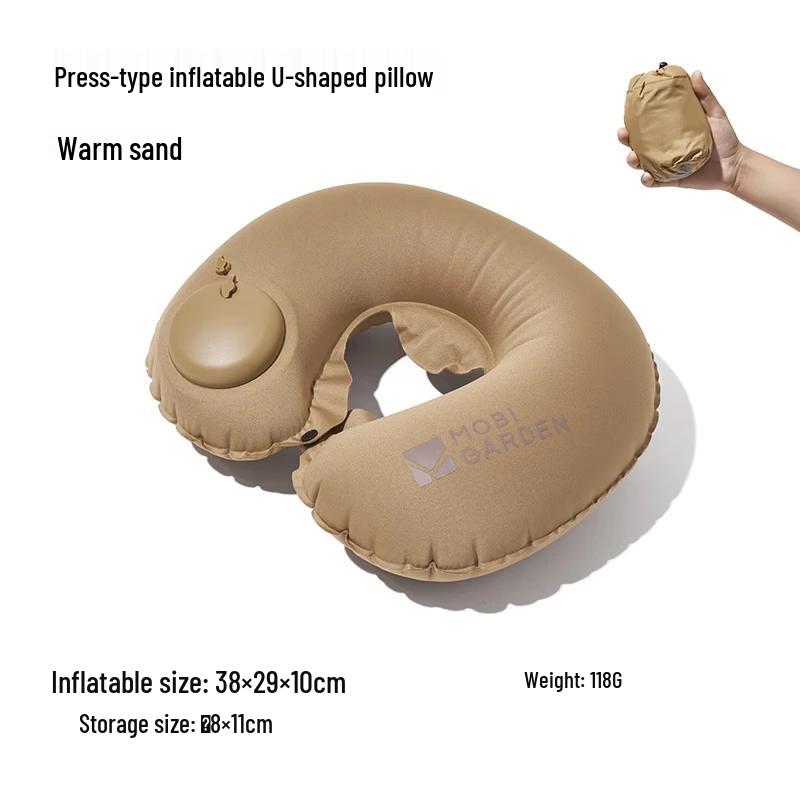 MOBIGARDEN Inflatable U-shaped Travel Pillow