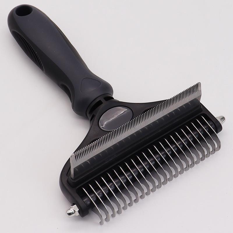Dual-Headed Dog De-Shedding & Detangling Comb Tool