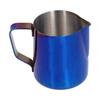 Stainless Steel Frothing Pitcher Milk Coffee Frothing Cup with Inner Scale Pointed Mouth Blue350ML