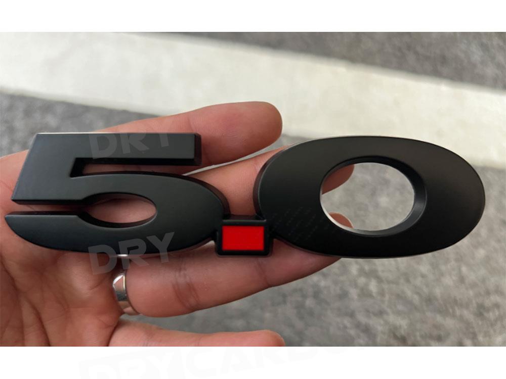 1Pc 3 D 5.0 Emblem Discharge Label Sided Badge Decoration for Ford Mustang Auto Car Side Fender Trunk Body Kits Trim