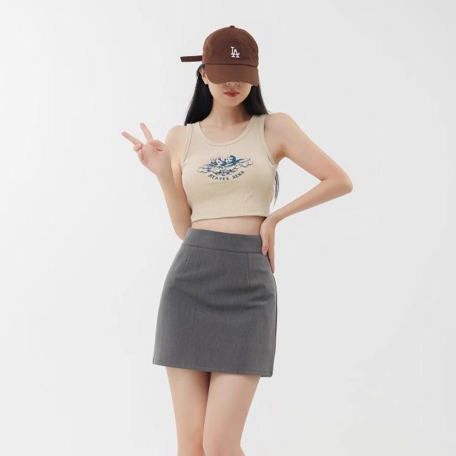 

Черная юбка-карандаш с высокой талией: Профессиональная юбка миди на весну/осень от маленьких до больших размеров 3XL серый