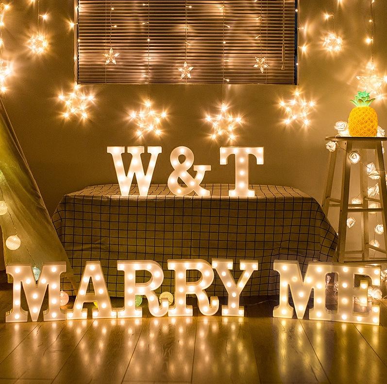 LED Letter and Number Lamp - Perfect for Christmas, Weddings, Proposals, Valentine's Day, and Other Celebrations.