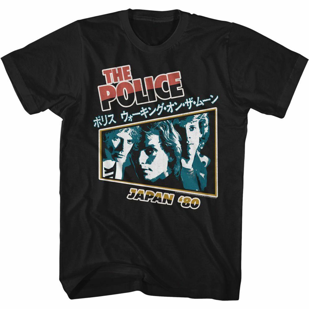 The Police Japan 80 Black Adult Classic T-Shirt M