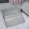 2 Pack Portable Storage Box Containers, Rectangular Metal Tin Boxes, Silver Rectangular T, Metal Tin Box with Hinged for Pen Eraser Craft Photos