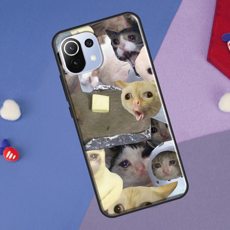 Crying Cat Memes And Dog Cover For Xiaomi 14 13 Ultra 11T 12T 13T 14T Pro POCO X7 Pro X3 X5 F3 F5 F6 M6 X6 Pro Case