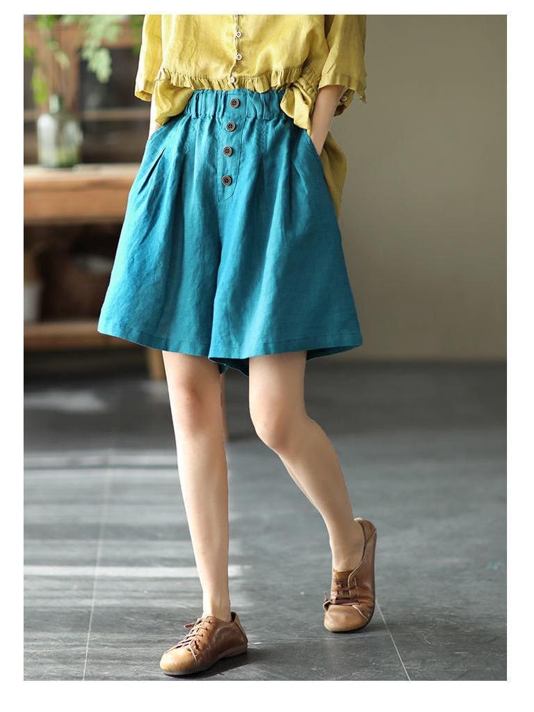 Women's High Waist A-Line Wide-Leg Summer Shorts - 2024 Trendy Slim Fit Casual Wear