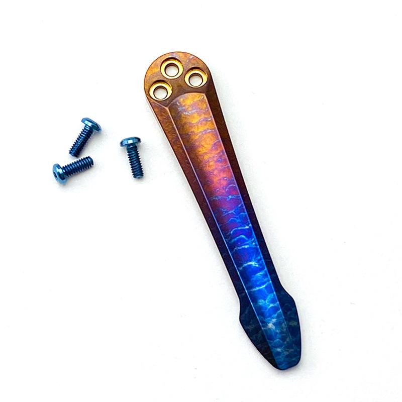

1 Set Knife Titanium Integrated Pocket Clip Back Clamp for Paramilitary 2 C81 Para3 C223 Modification accessories 1 pcs