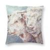 Hereford Cattle Square Pillowcase Polyester Linen Velvet Creative Zip Decor Throw Pillow Case Sofa Seater Cushion Case x