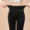 Winter Cashmere Leggings Women Solid Warm Leggings High Waist Slim Stretchy Pants Big Size Adding Velvet and Thickening Pants