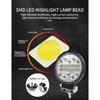 2/4/6 Pcs Inch Waterproof LED Work Light Spot Fog Lamp 12V 24V Offroad Light Bar Universal for 4x4 SUV ATV Tractor Boat Vehicle