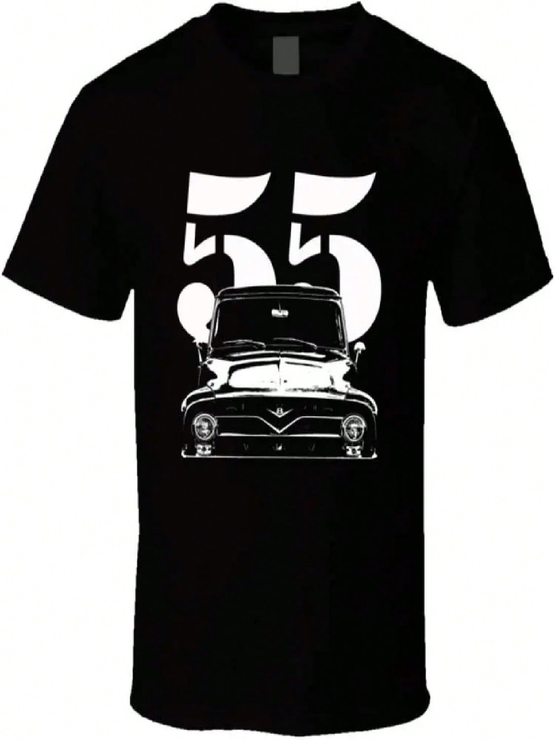 1955 F100 Pickup Truck Grill View With Year Black T Shirt S разноцветный