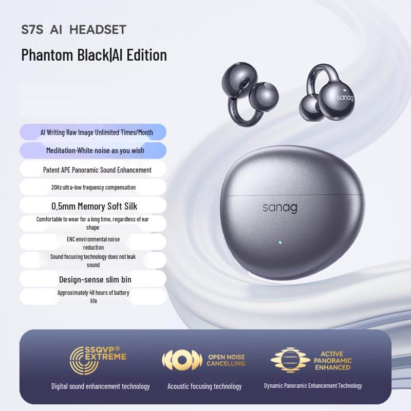 

Saina S7S Open-Ear Clip Bluetooth Headset