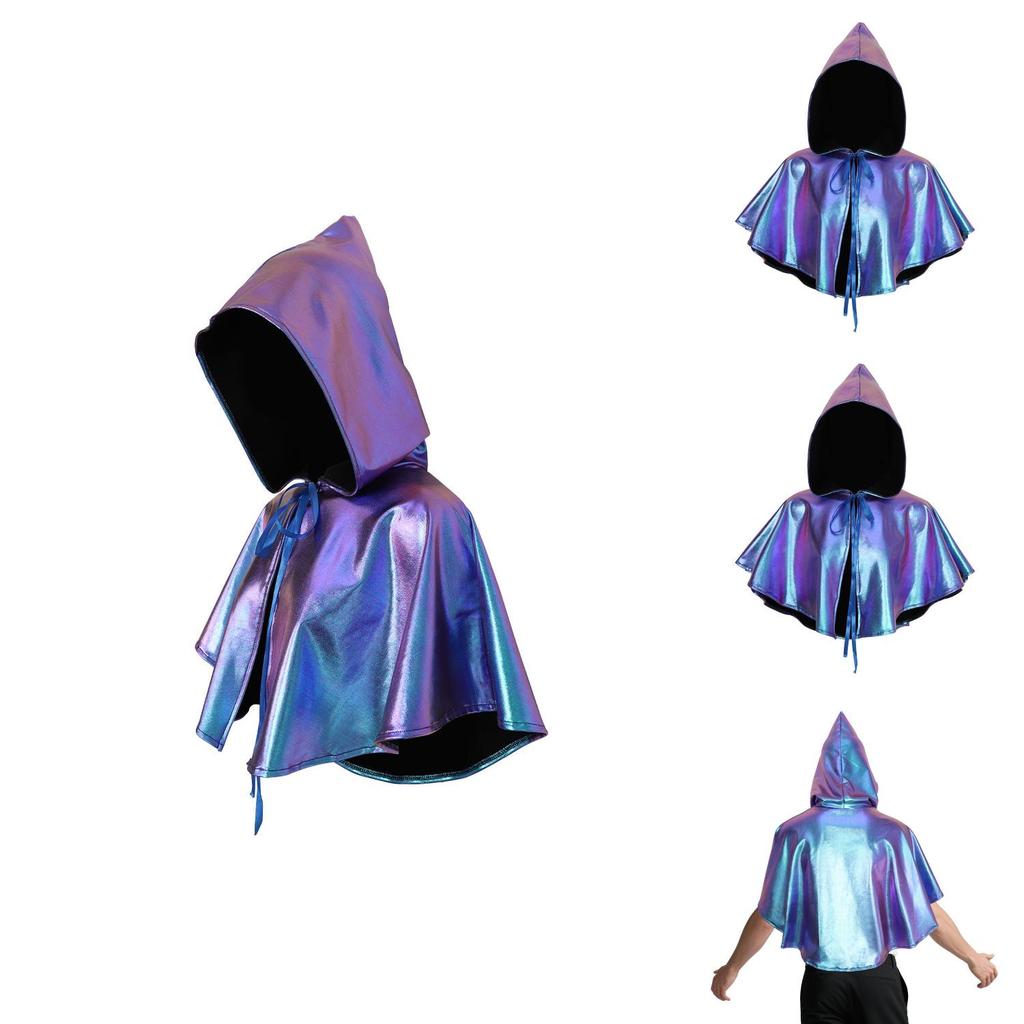 Gothic Vampire Cloak With Polyester Material For Cosplay And Fantasy Role Play