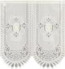 Noren Workshop Noren Embroidered Lace Lily Floral 85cm Wide X 90cm Short for Living Room Scalloped Lily 29032 (Japanese Curtain) - Pattern, Long,
