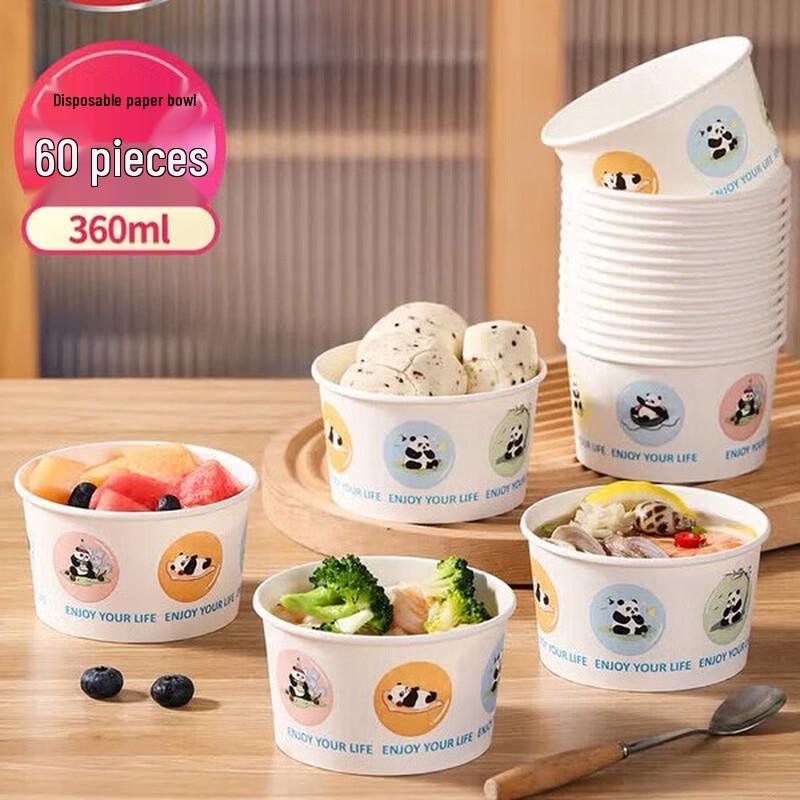 MARYYA Disposable Round Paper Bowls