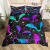 Spider Web Duvet Cover Set Halloween Spider Bedding Sets Boys Girls Black White Comforter Cover Trick Or Treat Quilt Cover Set
