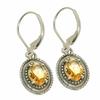 Natürlicher Citrin Edelstein Handgefertigt 925 Massiv Sterling Silber Ohrring 1.25" A6o48
