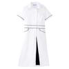 Nursery Super Beauty Stretch Color-Coordinated Pleated Dress, Moisture-Wicking, Quick-Drying, Antibacterial, and Odor-Resistant, White, Women's, Size