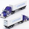 1:65 Alloy Truck Model Realistic Simulated Detailed American Super Long Transport Truck Model for Adults
