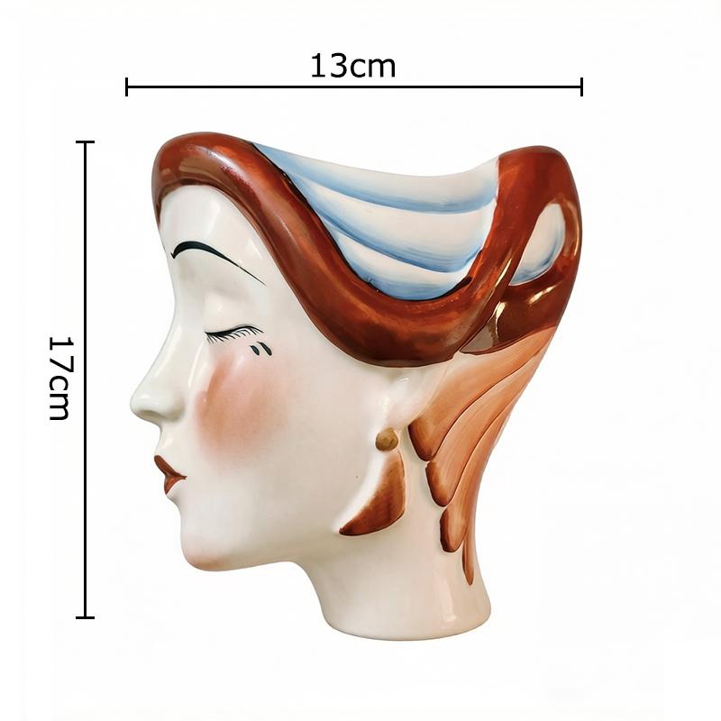 

Elegant Noblewoman Character Vase Wall-mounted Porcelain Vases Living Room Background Display Wall Ornaments Flower Arrangement