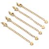 Stainless Steel & Titanium Necklace Extension with Lobster Clasp & Beaded Tail - DIY Accessory Set