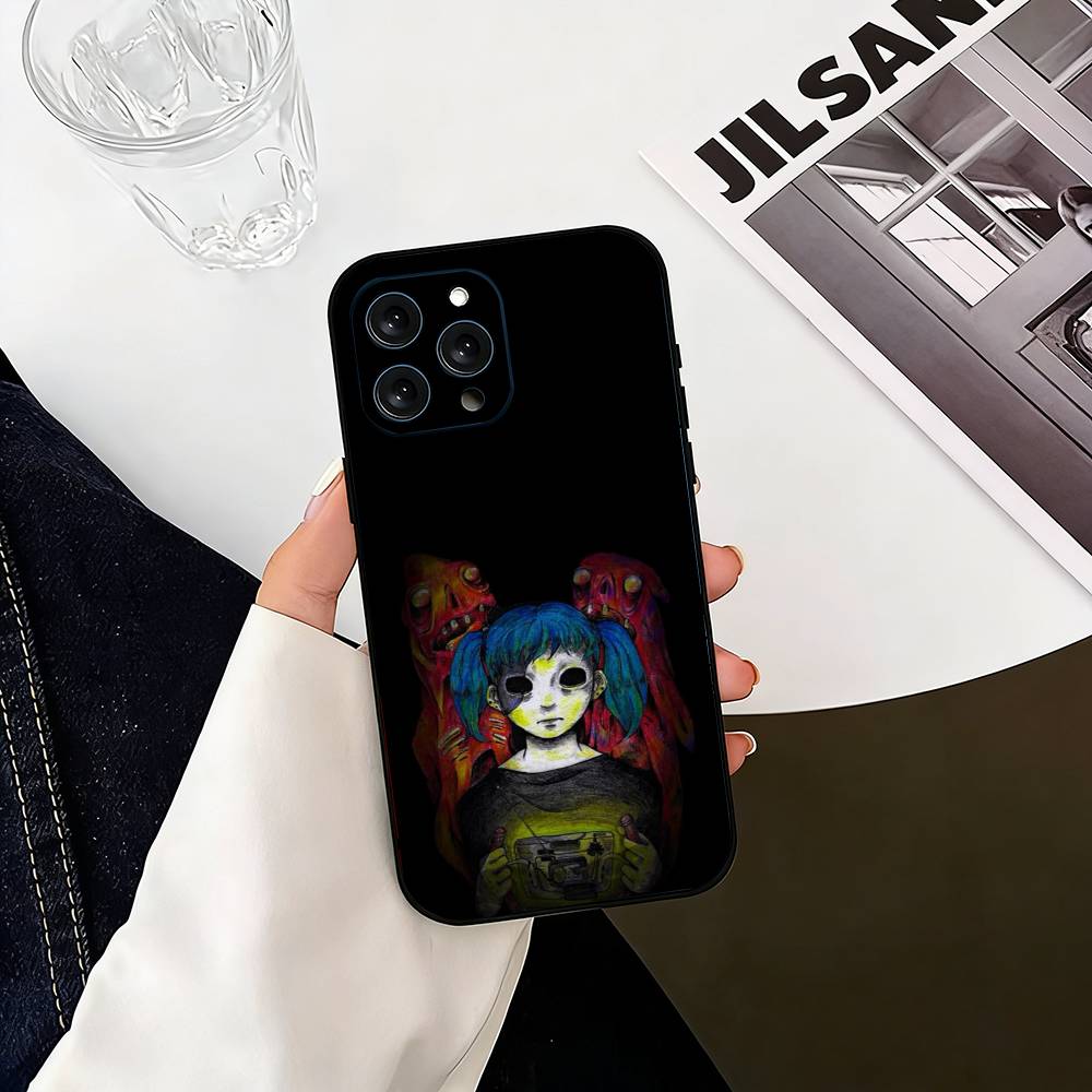 Sally Face Sal Fisher Gothic Horror  Phone Case For iPhone 17,16,15,14,13,12,11 Plus,Pro Max,XS,Soft Silicone Black Cover
