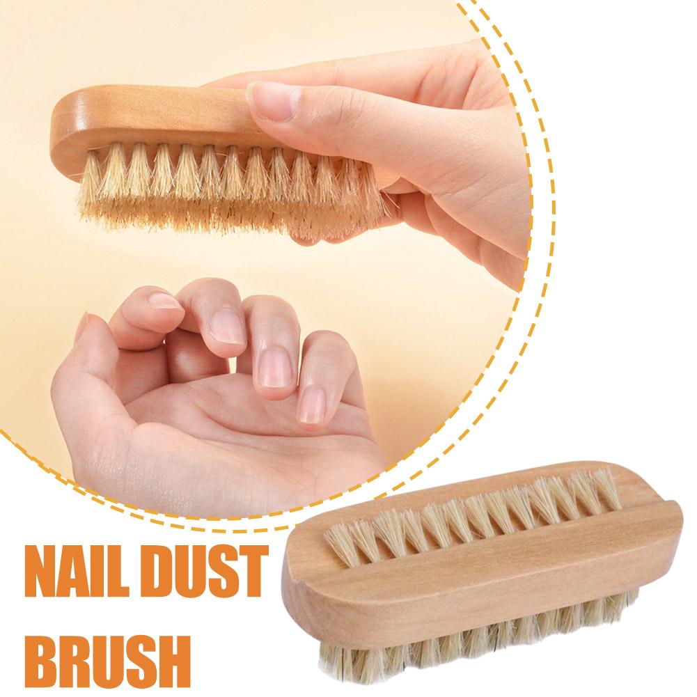 Pig Mane Nail Dust Brush Nail Cleaning Brush, Pig Bristle Remove Hair, Care Won't Nail Dust Too C2Y9